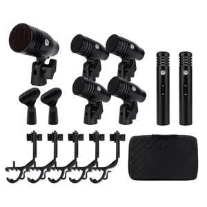 7 Piece Wired Dynamic Drum Mic Kit (Whole Metal)- Kick Bass, Tom/Snare & Cymbals Microphone Use for Drums, Vocal, Other Instrument Complete with Thread Clip, Mics Holder 7 Piece Wired Dynamic Drum Mic Kit (Whole Metal)- Kick Bass, Tom/Snare & Cymbals Microphone Use for Drums, Vocal, Other Instrument Complete with Thread Clip, Mics Holder