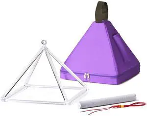 Quartz Crystal Singing Pyramid 12 Inch | Crystal Singing Pyramid for Healing Musical Instrument + Carry Case Bag Powerful Energy Quartz Crystal Singing Pyramid 12 Inch | Crystal Singing Pyramid for Healing Musical Instrument + Carry Case Bag Powerful Energy