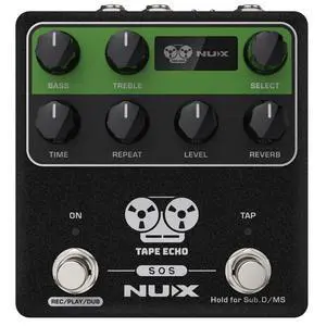NDD-7 TAPE ECHO Delay Effects Pedal,Up to 1600ms Stereo Delay Time,7 Repro-Tape Heads Combinations and Reverb, Authentic Tape Echo Emulation, 40-Second Stereo Phrase Looper NDD-7 TAPE ECHO Delay Effects Pedal,Up to 1600ms Stereo Delay Time,7 Repro-Tape Heads Combinations and Reverb, Authentic Tape Echo Emulation, 40-Second Stereo Phrase Looper