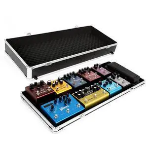 Guitar Multi Effect Pedal Case 27.5x11.6x4.2in, T-EC14 | Aluminum Alloy 8.1lb Pedalboard Case for 10-12 Effects Pedals, with Pedal Mounting Tape Fastener Guitar Multi Effect Pedal Case 27.5x11.6x4.2in, T-EC14 | Aluminum Alloy 8.1lb Pedalboard Case for 10-12 Effects Pedals, with Pedal Mounting Tape Fastener