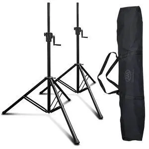 AxcessAbles Heavy-Duty DJ Stands with Carry Bag | 175LB Load Capacity | Crank Up Light & Speaker Stands | Stage Lighting Tripods (2 Pack) AxcessAbles Heavy-Duty DJ Stands with Carry Bag | 175LB Load Capacity | Crank Up Light & Speaker Stands | Stage Lighting Tripods (2 Pack)