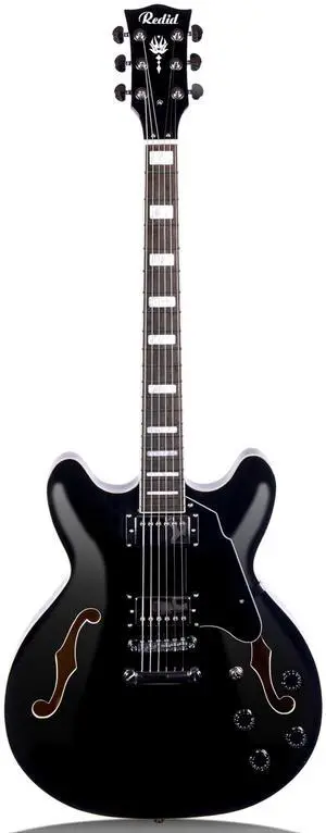 Semi-Hollow Body Electric Guitar RD-100 Jazz Guitar with F-Hole,Maple neck,humbucker Pickups (Black) Semi-Hollow Body Electric Guitar RD-100 Jazz Guitar with F-Hole,Maple neck,humbucker Pickups (Black)