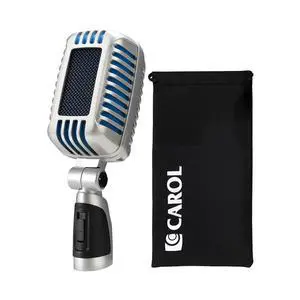 CLM-101 Retro Wired Vocal Microphone, Dynamic Supercardioid - Blue | Retro wired microphone with dual capsules for singing, karaoke, and stage. Includes storage bag and switch CLM-101 Retro Wired Vocal Microphone, Dynamic Supercardioid - Blue | Retro wired microphone with dual capsules for singing, karaoke, and stage. Includes storage bag and switch