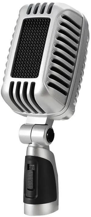 CLM-101 Retro Wired Vocal Microphone, Dynamic Supercardioid - Black | Retro wired microphone with dual capsules for singing, karaoke, and stage. Includes storage bag and switch CLM-101 Retro Wired Vocal Microphone, Dynamic Supercardioid - Black | Retro wired microphone with dual capsules for singing, karaoke, and stage. Includes storage bag and switch