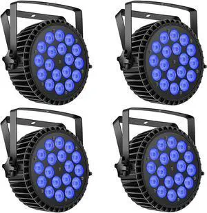 Par Lights 18LED Stage Lights, RGBW 4in1 216W Uplight Stage Lighting Effect by DMX and Sound Activated Control Wash Light for Wedding Parties Church Club DJ Live Show Par Lights 18LED Stage Lights, RGBW 4in1 216W Uplight Stage Lighting Effect by DMX and Sound Activated Control Wash Light for Wedding Parties Church Club DJ Live Show