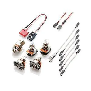 Solderless Wiring Kit for 1-2 Active Pickups - Short Shaft (Strat) 10mm Solderless Wiring Kit for 1-2 Active Pickups - Short Shaft (Strat) 10mm