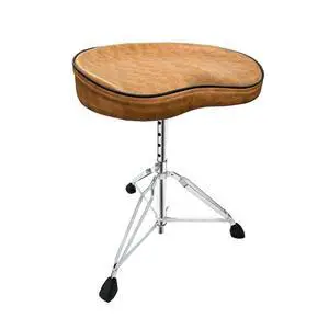 Saddle Drum Throne for Adults - Heavy Duty Drum Seat Stool with Leather Cushion, Double-Bar Foldable Base & 5 Height Adjustments Saddle Drum Throne for Adults - Heavy Duty Drum Seat Stool with Leather Cushion, Double-Bar Foldable Base & 5 Height Adjustments