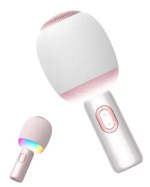 Wireless Bluetooth karaoke Microphone, 5-in-1 Portable Handheld Microphone for iPhone, Karaoke Microfono with Dynamic Lights for Car / Home Party, Music Record, Duet Singing Mic for Kids Adults-White Wireless Bluetooth karaoke Microphone, 5-in-1 Portable Handheld Microphone for iPhone, Karaoke Microfono with Dynamic Lights for Car / Home Party, Music Record, Duet Singing Mic for Kids Adults-White