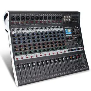 12-Channel Bluetooth Studio Audio Mixer 99 Bit DSP Digital Processor w/USB MP3 for PC Recording Input, XLR Microphone Jack, 48V Power, For Professional and Beginners DJ Mixer 12-Channel Bluetooth Studio Audio Mixer 99 Bit DSP Digital Processor w/USB MP3 for PC Recording Input, XLR Microphone Jack, 48V Power, For Professional and Beginners DJ Mixer