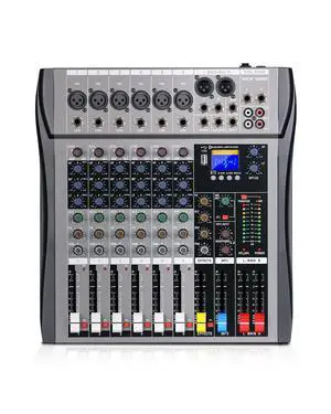 8 Channel mixer professional Audio Mixer, dj mixer with Individual Channel Control and USB Audio Recording & Editing via Computer, All-Metal mezcladora para dj (6 Channel) 8 Channel mixer professional Audio Mixer, dj mixer with Individual Channel Control and USB Audio Recording & Editing via Computer, All-Metal mezcladora para dj (6 Channel)