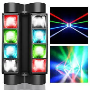 8x3W Spider Moving Head DJ Light,RGBW Stage Disco Light-1 Pack | 8x3W RGBW LEDs, DMX512/Auto/Sound/Master-Slave, Mini Moving Head Light For Party, Club, Wedding Event, Festival, Disco 8x3W Spider Moving Head DJ Light,RGBW Stage Disco Light-1 Pack | 8x3W RGBW LEDs, DMX512/Auto/Sound/Master-Slave, Mini Moving Head Light For Party, Club, Wedding Event, Festival, Disco