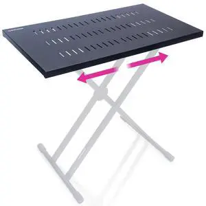 Utility Table Top ONLY for X Style Keyboard Stands and Z Style Piano Stand - Portable DJ Table Stand, Dj Mixer Desk Top Utility Table Top ONLY for X Style Keyboard Stands and Z Style Piano Stand - Portable DJ Table Stand, Dj Mixer Desk Top