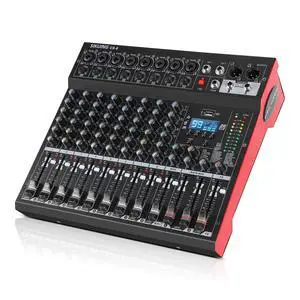 8 Channel Mixer, Professional Audio Mixing Console Studio DJ Board with Bluetooth, 99 DSP Effect,USB Recording, 48V Phantom Power, Reverb, MP3 Player for Live Sound Karaoke Performance 8 Channel Mixer, Professional Audio Mixing Console Studio DJ Board with Bluetooth, 99 DSP Effect,USB Recording, 48V Phantom Power, Reverb, MP3 Player for Live Sound Karaoke Performance