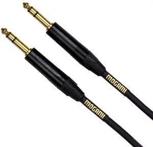 Gold TRS-TRS Audio Cable 03 Ft Cord Neutral-Tone Interconnect for Powered Speakers & Soundboards Quad Shield Noise Rejection Gold TRS-TRS Audio Cable 03 Ft Cord Neutral-Tone Interconnect for Powered Speakers & Soundboards Quad Shield Noise Rejection