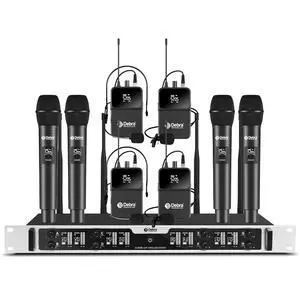 Debra Wireless Microphone System Pro DU8008 UHF 8 * 16 Adjustable Channel Wireless Handheld Lavalier Headset Mics, Ideal for Meeting Church Speech Party (4 Handheld 4 Bodypack) Debra Wireless Microphone System Pro DU8008 UHF 8 * 16 Adjustable Channel Wireless Handheld Lavalier Headset Mics, Ideal for Meeting Church Speech Party (4 Handheld 4 Bodypack)