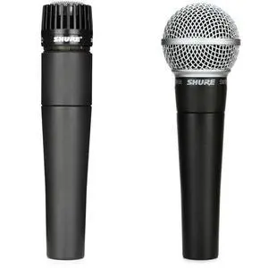 SM57 & SM58 Microphone Set - Professional Dynamic Cardioid Pair for Instruments & Vocals - Crisp Sound & Versatile Performance SM57 & SM58 Microphone Set - Professional Dynamic Cardioid Pair for Instruments & Vocals - Crisp Sound & Versatile Performance