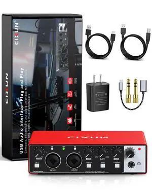 2x2 USB-C Audio Interface for PC/Mac Recording, 24-bit/192kHz, Dual TS/XLR Inputs, +48V Phantom Power, Studio/Podcast/Streaming(Matte Red) 2x2 USB-C Audio Interface for PC/Mac Recording, 24-bit/192kHz, Dual TS/XLR Inputs, +48V Phantom Power, Studio/Podcast/Streaming(Matte Red)