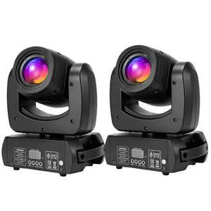 150W LED Moving Head Light 18 Facet Prism Spot Stage Light 2 Pack | 8 GOBOs & 8 Colors,Sound Activated & DMX Control, Rotating DJ Lights for Parties, Theaters Bars, Performance Dj Event 150W LED Moving Head Light 18 Facet Prism Spot Stage Light 2 Pack | 8 GOBOs & 8 Colors,Sound Activated & DMX Control, Rotating DJ Lights for Parties, Theaters Bars, Performance Dj Event
