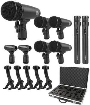 MI7 Drum Microphone Kit,7 Pieces Metal Wired Dynamic Drum Mic Set | Kick Bass Drum,Tom/Snare Cymbals Microphone with Thread Clips,Carrying Case,Holders for Stage Performances/Studio Recording MI7 Drum Microphone Kit,7 Pieces Metal Wired Dynamic Drum Mic Set | Kick Bass Drum,Tom/Snare Cymbals Microphone with Thread Clips,Carrying Case,Holders for Stage Performances/Studio Recording