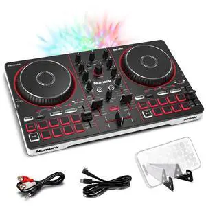 Party Mix III Bluetooth DJ Controller with Built-in Lights | Beat Assist, Smart Fader, 16 Pads, 2 Deck DJ Mixer, Stems Control, USB-C, Serato DJ Lite and Algoriddim djay Included Party Mix III Bluetooth DJ Controller with Built-in Lights | Beat Assist, Smart Fader, 16 Pads, 2 Deck DJ Mixer, Stems Control, USB-C, Serato DJ Lite and Algoriddim djay Included
