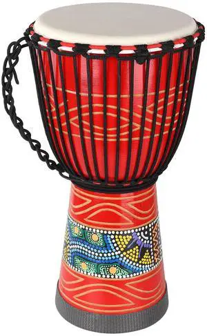 Djembe Drum African Drum for Adults,10'' x 20'' Mahogany Goatskin Drumhead Hand Drums Gift for Beginner (Red) Djembe Drum African Drum for Adults,10'' x 20'' Mahogany Goatskin Drumhead Hand Drums Gift for Beginner (Red)