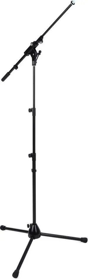 Konig & Meyer 25200.500.55 Microphone Stand With 2 Piece Telescopic Boom Arm | Easy Height Adjustment | Folding Leg Design | Non-Slip Tripod Base | Pro Grade for all Musicians | German Made Konig & Meyer 25200.500.55 Microphone Stand With 2 Piece Telescopic Boom Arm | Easy Height Adjustment | Folding Leg Design | Non-Slip Tripod Base | Pro Grade for all Musicians | German Made
