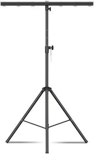 DJ Lights Stand with Round T Bar, Heavy Duty Par Can Tripod for 7 Lights Stage Light Stand Adjustable Height 55-100 Inch, DJ Lighting Suitable for Stages, Bar, Banquet, Party DJ Lights Stand with Round T Bar, Heavy Duty Par Can Tripod for 7 Lights Stage Light Stand Adjustable Height 55-100 Inch, DJ Lighting Suitable for Stages, Bar, Banquet, Party