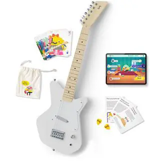 Pro VI Electric kids real guitar for Beginners Ages 9+ Learning app & lessons included (White) Pro VI Electric kids real guitar for Beginners Ages 9+ Learning app & lessons included (White)