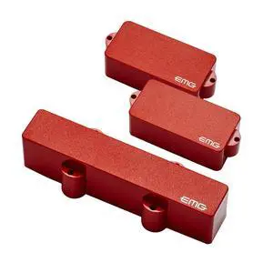 PJ Active Bass Guitar Pickup Set, Red PJ Active Bass Guitar Pickup Set, Red