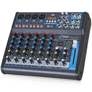 8 Channel Bluetooth Studio Mixer - USB Computer Recording, Built-In MP3 Player, 48V Phantom Power, 16-Bit DSP FX, 3-Band EQ, XLR Combo Inputs, DJ Sound Board - PMXU83BT.5 8 Channel Bluetooth Studio Mixer - USB Computer Recording, Built-In MP3 Player, 48V Phantom Power, 16-Bit DSP FX, 3-Band EQ, XLR Combo Inputs, DJ Sound Board - PMXU83BT.5