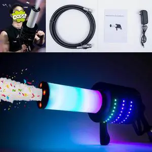 Handheld CO2 Jet Confetti Machine LED CO2 Cannon Blaster Smoke Machine with RGB Lights Carbon Dioxide Gas Column Gun Stage Effect Equipment Tube 3m Hose for Nightclub Wedding Party DJ Handheld CO2 Jet Confetti Machine LED CO2 Cannon Blaster Smoke Machine with RGB Lights Carbon Dioxide Gas Column Gun Stage Effect Equipment Tube 3m Hose for Nightclub Wedding Party DJ