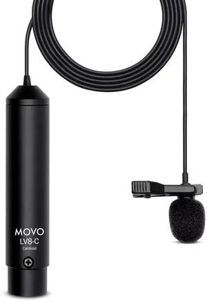 LV8-C Broadcast-Quality XLR Lavalier Cardioid Condenser Wired Microphone with 12mm Mic Capsule for Accurate Voice Recording - Kit Includes Lapel Clip, Case and Windscreen LV8-C Broadcast-Quality XLR Lavalier Cardioid Condenser Wired Microphone with 12mm Mic Capsule for Accurate Voice Recording - Kit Includes Lapel Clip, Case and Windscreen