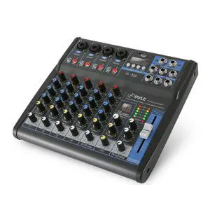 Professional 6 Channel Audio Mixer with Bluetooth - DJ Sound Board - USB Computer Input - Built-in MP3 Player - 48V Phantom Power - 3 Band EQ - 16-Bit DSP FX - Band, Studio Ready - PMXU63BT Professional 6 Channel Audio Mixer with Bluetooth - DJ Sound Board - USB Computer Input - Built-in MP3 Player - 48V Phantom Power - 3 Band EQ - 16-Bit DSP FX - Band, Studio Ready - PMXU63BT