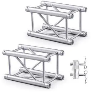 2 Pack Aluminum DJ Light Stands Stage Truss Segment 12" x 12" Straight Square DJ Lighting Stand Trussing Stage with 8 couplers, 500 Pounds Load Capacity (1.64 ft) 2 Pack Aluminum DJ Light Stands Stage Truss Segment 12" x 12" Straight Square DJ Lighting Stand Trussing Stage with 8 couplers, 500 Pounds Load Capacity (1.64 ft)