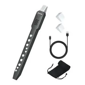 Electronic Wind Instrument, DC02 Pro Digital Wind Instrument with 10 Musical Tones, MIDI Bluetooth, Built-in Battery, EWI Instrument for Beginners, Black Electronic Wind Instrument, DC02 Pro Digital Wind Instrument with 10 Musical Tones, MIDI Bluetooth, Built-in Battery, EWI Instrument for Beginners, Black