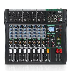 8 Channel Audio Mixer,Professional Digital Sound Board DJ Mixer(CT80) | 48V Phantom Digital Effect,3-band EQ,Bluetooth DJ Mixing Console System,Sound Mixer for PC Podcast Studio Streaming Recording 8 Channel Audio Mixer,Professional Digital Sound Board DJ Mixer(CT80) | 48V Phantom Digital Effect,3-band EQ,Bluetooth DJ Mixing Console System,Sound Mixer for PC Podcast Studio Streaming Recording