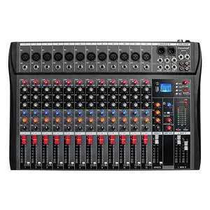 Audio Mixer Professional 12 channel,DX12 Sound Board DJ Mixing Console System Interface USB MP3 Input Bluetooth 48V Phantom Power,Black, USB Audio Mixer for PC,for Studio Karaoke Live Music Audio Mixer Professional 12 channel,DX12 Sound Board DJ Mixing Console System Interface USB MP3 Input Bluetooth 48V Phantom Power,Black, USB Audio Mixer for PC,for Studio Karaoke Live Music