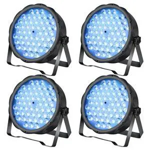 LED Par Lights 54 x 1.5W, RGB Stage Lights DMX DJ Lighting Sound Activated with Stand, Strobe Light & Wash Par Lighting DMX for Parties, Church, Wedding, Bars, 4 Pack LED Par Lights 54 x 1.5W, RGB Stage Lights DMX DJ Lighting Sound Activated with Stand, Strobe Light & Wash Par Lighting DMX for Parties, Church, Wedding, Bars, 4 Pack