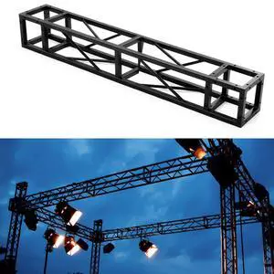 Square 8" x 8" Box Truss Black Trussing Aluminum Lighting Stage Truss with Hardware, 500 Pounds Load Capacity(1.5m Long) Square 8" x 8" Box Truss Black Trussing Aluminum Lighting Stage Truss with Hardware, 500 Pounds Load Capacity(1.5m Long)
