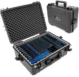 Mixer Carry Case Compatible with Yamaha MG12XU | 12 Channel Mixing Console, IPX7 Waterproof Hard Shell, Fits Mixers up to 17" x 12.1" x 5", Includes Foam, Cable Storage Mixer Carry Case Compatible with Yamaha MG12XU | 12 Channel Mixing Console, IPX7 Waterproof Hard Shell, Fits Mixers up to 17" x 12.1" x 5", Includes Foam, Cable Storage