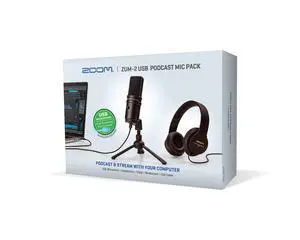 Zum-2 Podcast Mic Pack for Podcasting, Music, and Voice-Overs, Includes USB Microphone, Headphones, Tripod, Windscreen, and USB Cable Zum-2 Podcast Mic Pack for Podcasting, Music, and Voice-Overs, Includes USB Microphone, Headphones, Tripod, Windscreen, and USB Cable