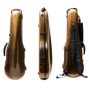 Dazzling Hard Shell Violin Case 4/4 Full Size Strong Light Flight Carbon Fiber Violin Box with Straps Travel Violin Case (Bronze) Dazzling Hard Shell Violin Case 4/4 Full Size Strong Light Flight Carbon Fiber Violin Box with Straps Travel Violin Case (Bronze)