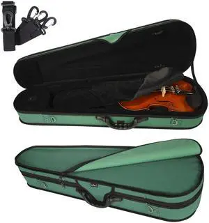 4/4 Full Size Violin Hard Case Basic Professional Triangular Shape Backpack, Super Light Suspension (Dark Green) 4/4 Full Size Violin Hard Case Basic Professional Triangular Shape Backpack, Super Light Suspension (Dark Green)