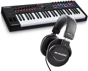 Oxygen Pro 49 and HDH40 49 Key USB MIDI Keyboard Controller With Beat Pads, and Over Ear Headphones with 9 ft Cable Oxygen Pro 49 and HDH40 49 Key USB MIDI Keyboard Controller With Beat Pads, and Over Ear Headphones with 9 ft Cable