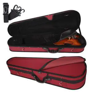 4/4 Full Size Violin Hard Case Basic Professional Triangular Shape Backpack, Super Light Suspension (Wine Red) 4/4 Full Size Violin Hard Case Basic Professional Triangular Shape Backpack, Super Light Suspension (Wine Red)