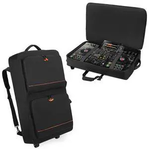 DJ Controller Bag Backpack with Wheel Compatible with Pioneer Mixer | Padded Wheeled DJ Carrying Case Bag with Accessory Pocket Fits for Pioneer XDJ RX2/XDJ RX3/XDJ-RX/DDJ FLX10/DDJ REV7/DDJ 1000 DJ Controller Bag Backpack with Wheel Compatible with Pioneer Mixer | Padded Wheeled DJ Carrying Case Bag with Accessory Pocket Fits for Pioneer XDJ RX2/XDJ RX3/XDJ-RX/DDJ FLX10/DDJ REV7/DDJ 1000