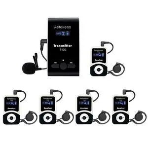 T130 Church Translation Device, Tour Guide System (1TX 5RX) | for Church, Factory, School, Simple Basic, Connectable to Wireless Receiver, Clear Sound Quality T130 Church Translation Device, Tour Guide System (1TX 5RX) | for Church, Factory, School, Simple Basic, Connectable to Wireless Receiver, Clear Sound Quality
