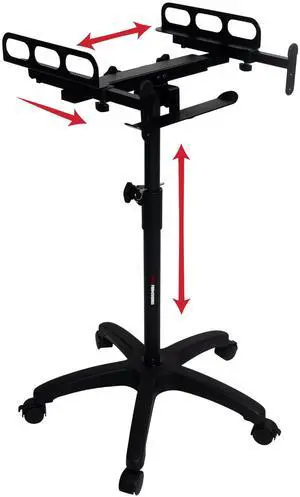 Adjustable Rolling Mixer Stand with Locking Casters and Headphone Hanging Rack, (GFW-MIXERCART-0400) Adjustable Rolling Mixer Stand with Locking Casters and Headphone Hanging Rack, (GFW-MIXERCART-0400)