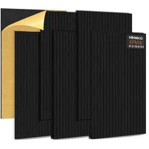 6 Pack Large Acoustic Panels, 47.2×23.6×0.4 inches, Soundproof Panels for Wall, Suitable for Media Room, Office Studio&Home(Black) 6 Pack Large Acoustic Panels, 47.2×23.6×0.4 inches, Soundproof Panels for Wall, Suitable for Media Room, Office Studio&Home(Black)