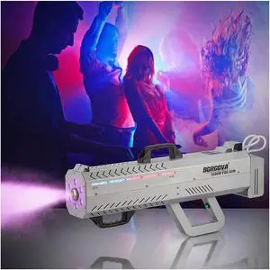 1500W Handheld Fog Cannon 7-Color LED Timer Smoke Gun | 20-26ft Fog Range, Dual Use Handheld/Stand Design, Shoulder Strap, for Halloween, Weddings, Stage Shows, DJ Clubs 1500W Handheld Fog Cannon 7-Color LED Timer Smoke Gun | 20-26ft Fog Range, Dual Use Handheld/Stand Design, Shoulder Strap, for Halloween, Weddings, Stage Shows, DJ Clubs